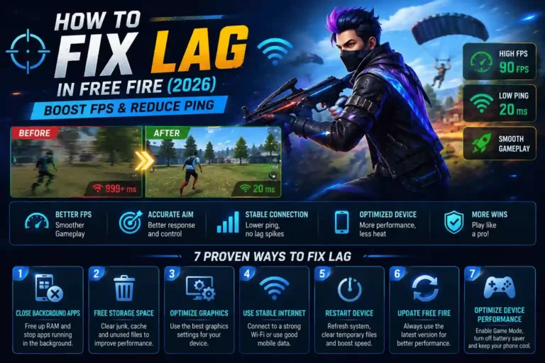 How to fix lag in Free Fire by boosting FPS and reducing ping on Android devices